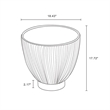 Maklaine Contemporary End Table with Steel Frame in Cream - Set of 2