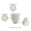 Maklaine Contemporary End Table with Steel Frame in Cream - Set of 2