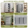 Maklaine Metal Locker with 12 Door for School and Employee Light Gray