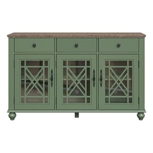 Maklaine 55&quot Vintage Kitchen Buffet Sideboard Cabinet w/ Drawers - Green