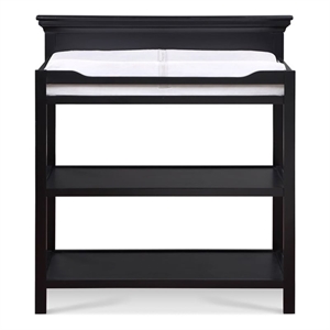 Maklaine Contemporary Wood Universal Changing Table in Black