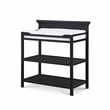 Maklaine Contemporary Wood Universal Changing Table in Black