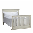 Maklaine Contemporary Wood Full Bed Conversion Kit Antique White