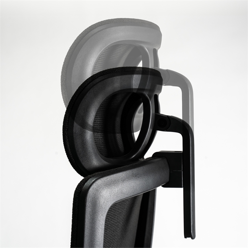 Maklaine High Back Ergonomic Office Chair with Lumbar Support in Black Fabric