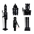 Maklaine Contemporary 36 Inch Solid Wood Black King Nutcracker