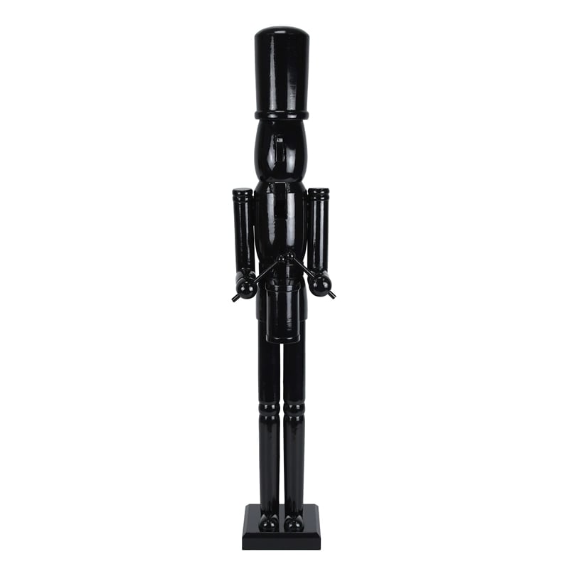 Maklaine Contemporary 36 Inch Wooden Black Soldier Drummer Nutcracker