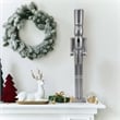Maklaine Contemporary 36 Inch wooden Silver Soldier Drummer Nutcracker
