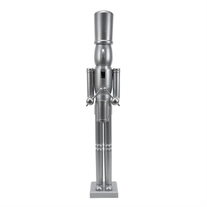Maklaine Contemporary 36 Inch wooden Silver Soldier Drummer Nutcracker