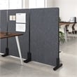 Maklaine Contemporary 34W x 55H Freestanding Privacy Screen in Charcoal