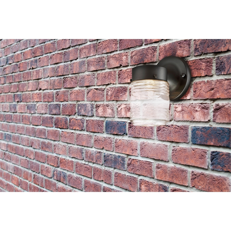 Maklaine Traditional Jelly Jar Light Replacement Glass Clear Cylinder