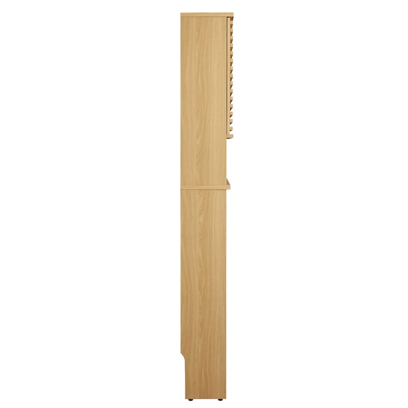 Maklaine Contemporary Over the Toilet Bathroom Storage Cabinet in Oak