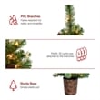 Maklaine Contemporary 2 Piece Plastic 3.5Ft Pre-Lit Green Pot Tree