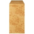 Maklaine Contemporary 2-Drawer Burl Wood Laminated Console Table in Brown