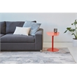 Maklaine Modern Metal End Table Space Saving C Shaped Design in Orange