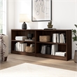 Maklaine Universal Small 2 Shelf Bookcase Set in Black Walnut - Engineered Wood