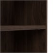 Maklaine Universal Tall 5 Shelf Bookcase in Black Walnut - Engineered Wood