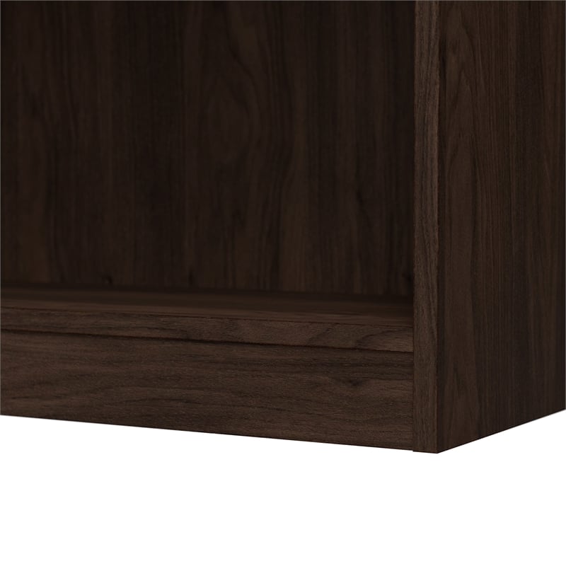 Maklaine Universal Tall 5 Shelf Bookcase in Black Walnut - Engineered Wood