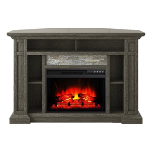 Maklaine 50&quot Wide Corner Electric Fireplace TV Stand - Bworn