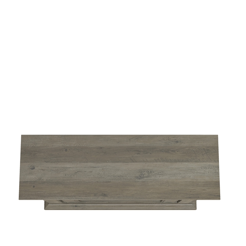 Maklaine Wood Brown Electric Fireplace Rectangular LED Flame 36