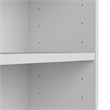 Maklaine Universal 15W Tall Corner Bookshelf in White - Engineered Wood
