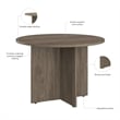 Maklaine 42W Round Conference Table in Modern Hickory - Engineered Wood