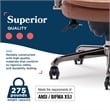 Maklaine Executive Mid-Back Office Chair Bonded Leather Cognac and Graphite