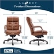 Maklaine Executive MidBack Office Chair Bonded Leather Cognac