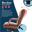 Maklaine Executive MidBack Office Chair Bonded Leather Cognac