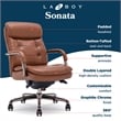 Maklaine Executive MidBack Office Chair Bonded Leather Cognac