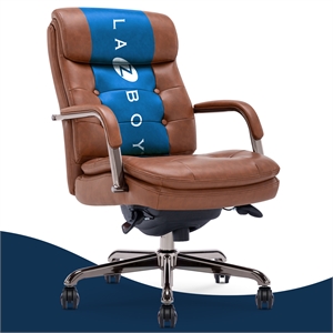 Maklaine Executive MidBack Office Chair Bonded Leather Cognac