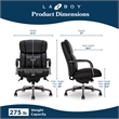 Maklaine Executive Office Chair Bonded Leather Black and Graphite