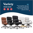 Maklaine Executive Office Chair Bonded Leather Black and Graphite