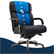 Maklaine Executive Office Chair Bonded Leather Black and Graphite