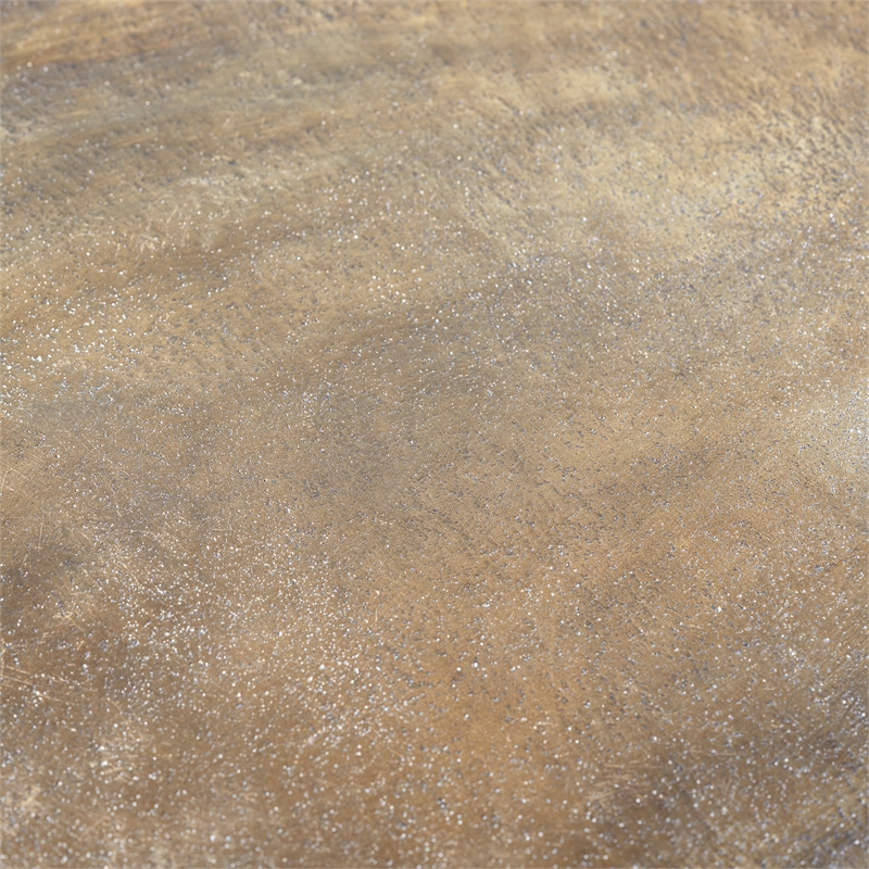 Maklaine Contemporary Metal Nesting End Tables in Brass Metal Finish