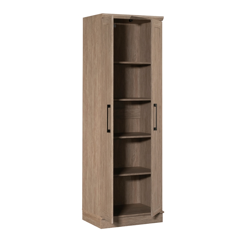 Maklaine Transitional Storage Cabinet in a Brushed Oak finish