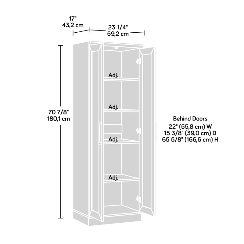 Maklaine Transitional Storage Cabinet in a Brushed Oak finish