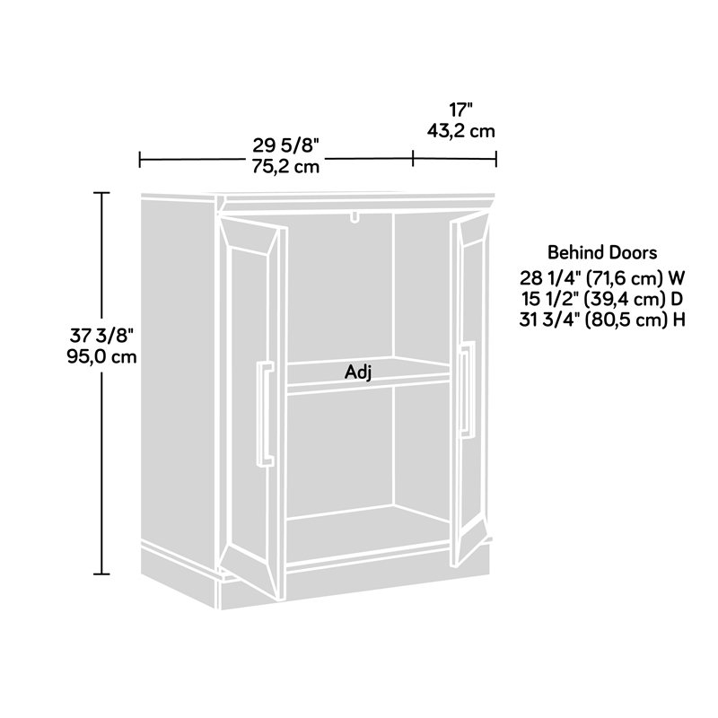 Maklaine Contemporary Base Cabinet in a Glacier White finish