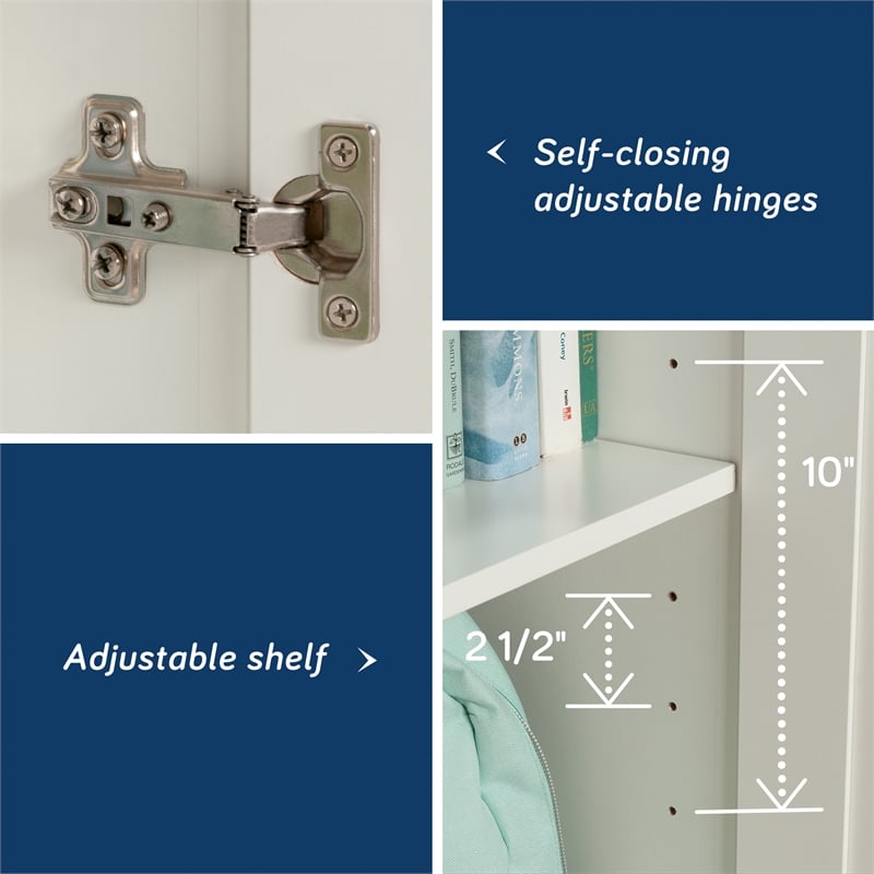 Maklaine Contemporary Base Cabinet in a Glacier White finish