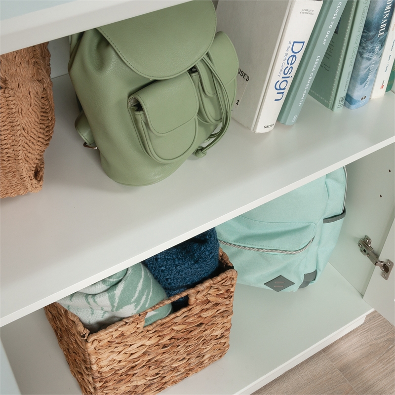 Maklaine Contemporary Base Cabinet in a Glacier White finish