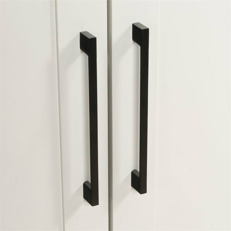 Maklaine Contemporary Base Cabinet in a Glacier White finish