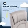 Maklaine Executive Office Chair Padded Armrest Taupe Velvet Fabric