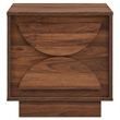 Maklaine Contemporary Wood 2-Drawer Nightstand in Walnut Finish