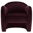 Maklaine Contemporary Upholstered Accent Chair in Mulberry Finish