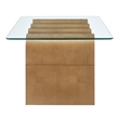 Maklaine Contemporary Wood Wave-like Shaped Coffee Table in Natural