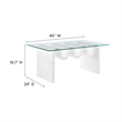 Maklaine Contemporary Wood Wave-like Shaped Coffee Table in White