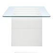 Maklaine Contemporary Wood Wave-like Shaped Coffee Table in White