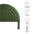 Maklaine Performance Velvet Upholstered Full Headboard in Moss Green