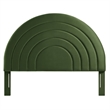 Maklaine Performance Velvet Upholstered Full Headboard in Moss Green