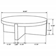 Maklaine Farmhouse Round Solid Mango Wood Coffee Table Brown