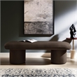 Maklaine Contemporary Performance Velvet Upholstered Bench in Chocolate Brown